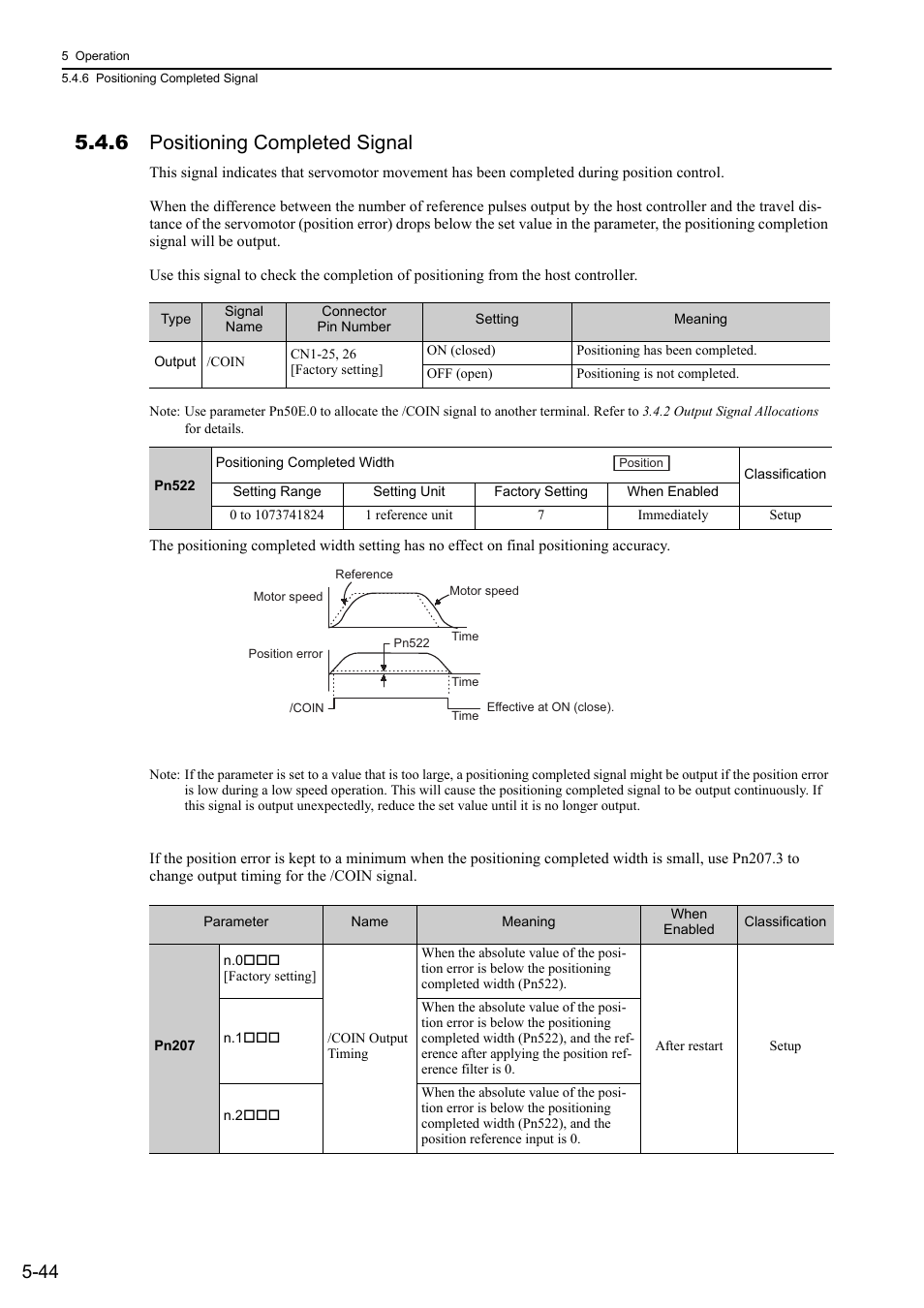 6 positioning completed signal | Yaskawa Sigma-5 Large Capacity Users Manual: Design and Maintenance-Rotary Motors-Analog Voltage and Pulse Train Reference User Manual | Page 165 / 434