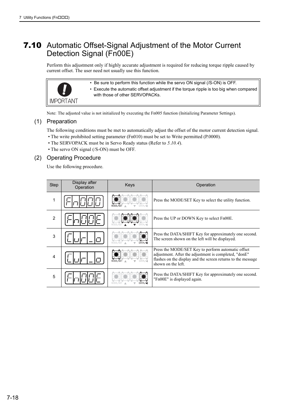 1) preparation, 2) operating procedure | Yaskawa Sigma-5 Large Capacity Users Manual: Design and Maintenance-Rotary Motors-Analog Voltage and Pulse Train Reference User Manual | Page 303 / 434