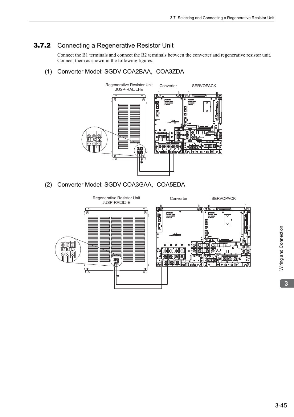 2 connecting a regenerative resistor unit, Analog | Yaskawa Sigma-5 Large Capacity Users Manual: Design and Maintenance-Rotary Motors-Analog Voltage and Pulse Train Reference User Manual | Page 93 / 434