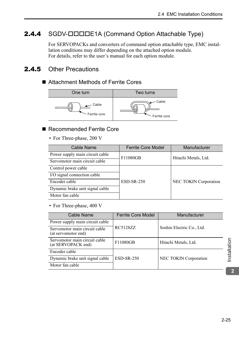 4 sgdv-****e1a (command option attachable type), 5 other precautions, 4 sgdv-e1a (command option attachable type) | Yaskawa Sigma-5 Series User Manual:: For Use with Large-Capacity Models-Setup. Rotary Motors User Manual | Page 47 / 114