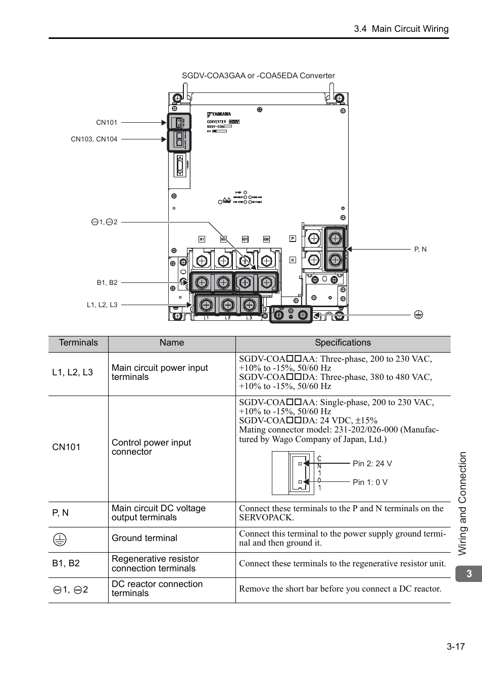 Yaskawa Sigma-5 Series User Manual:: For Use with Large-Capacity Models-Setup. Rotary Motors User Manual | Page 65 / 114
