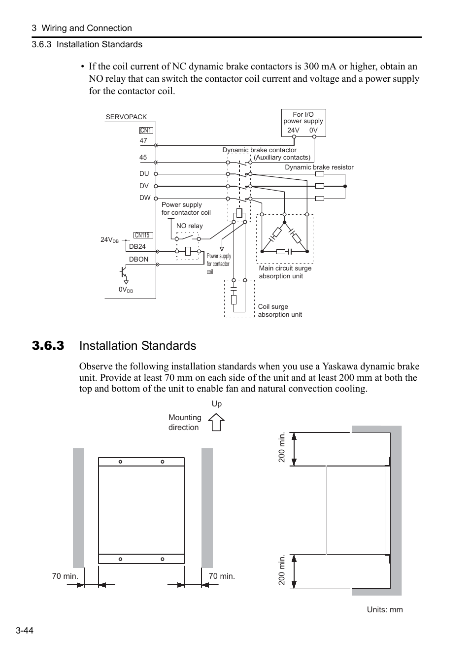 3 installation standards | Yaskawa Sigma-5 Series User Manual:: For Use with Large-Capacity Models-Setup. Rotary Motors User Manual | Page 92 / 114