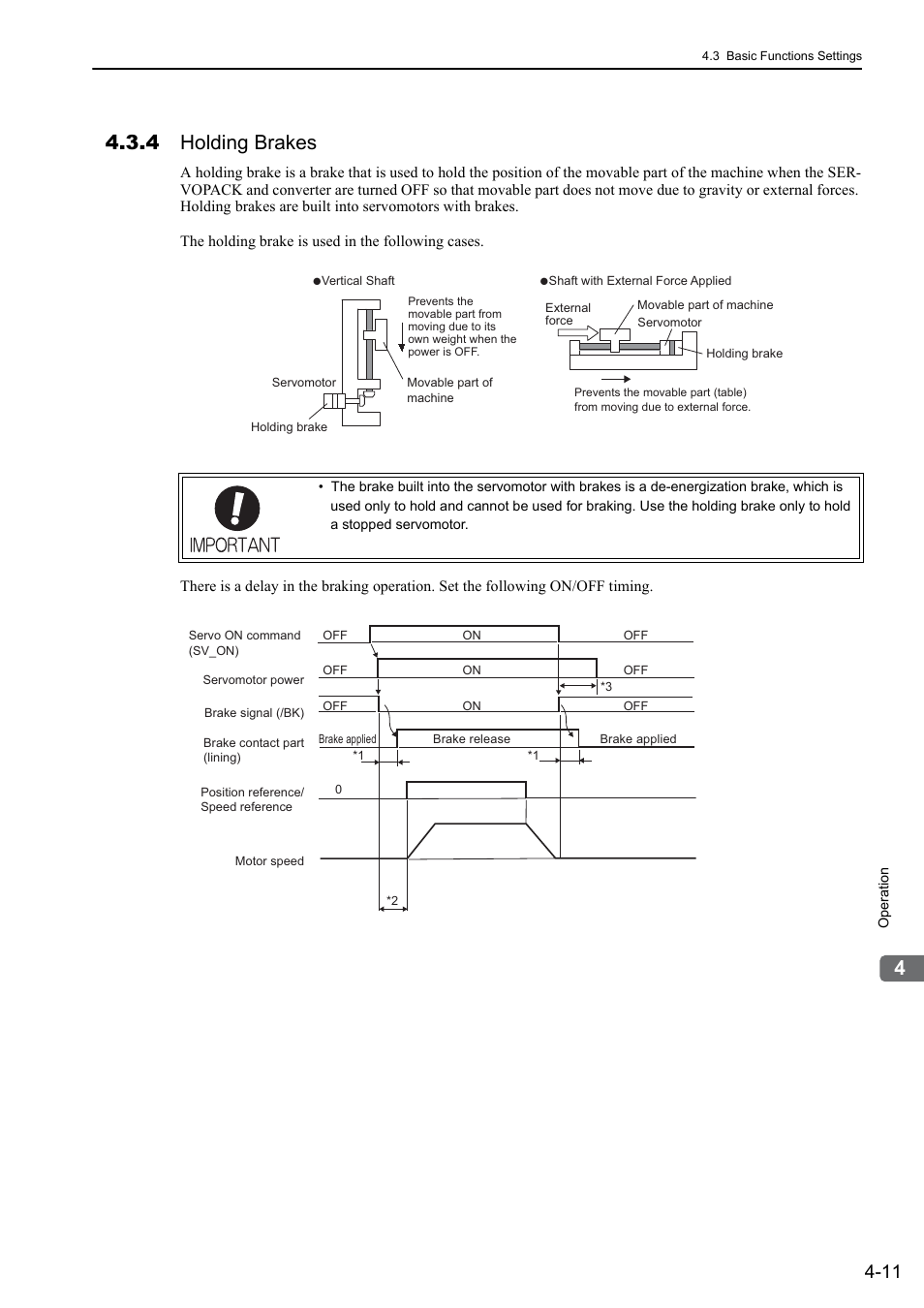4 holding brakes, Rotation, Mecha | Yaskawa Sigma-5 Large Capacity Users Manual: Design and Maintenance-Rotary Motors-Mechatrolink-II Communication Reference User Manual | Page 107 / 390