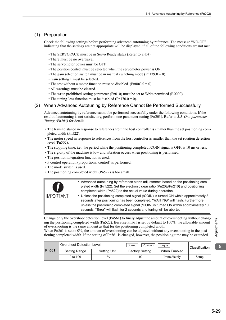 1) preparation | Yaskawa Sigma-5 Large Capacity Users Manual: Design and Maintenance-Rotary Motors-Mechatrolink-II Communication Reference User Manual | Page 195 / 390