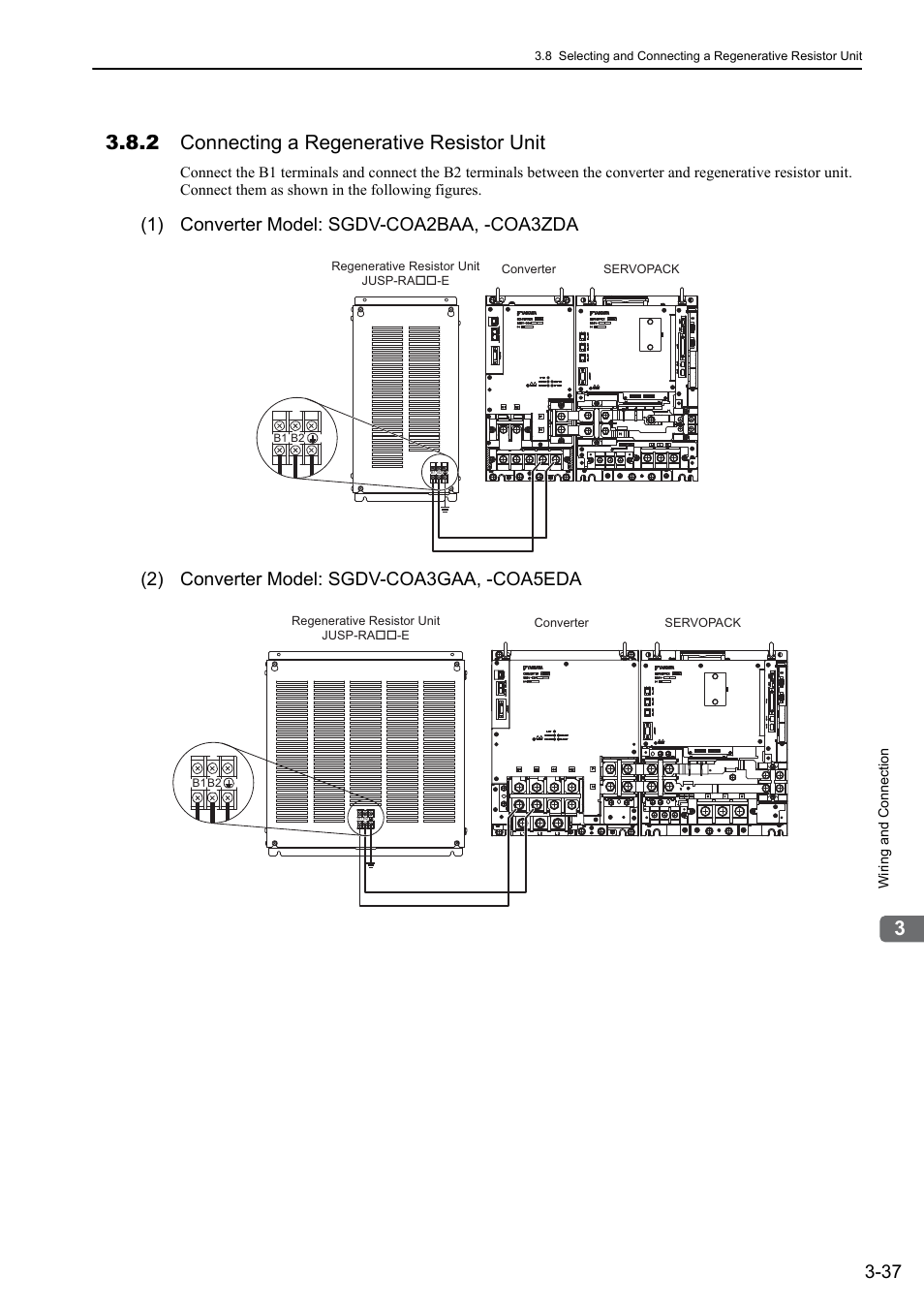 2 connecting a regenerative resistor unit, M-ii | Yaskawa Sigma-5 Large Capacity Users Manual: Design and Maintenance-Rotary Motors-Mechatrolink-II Communication Reference User Manual | Page 83 / 390