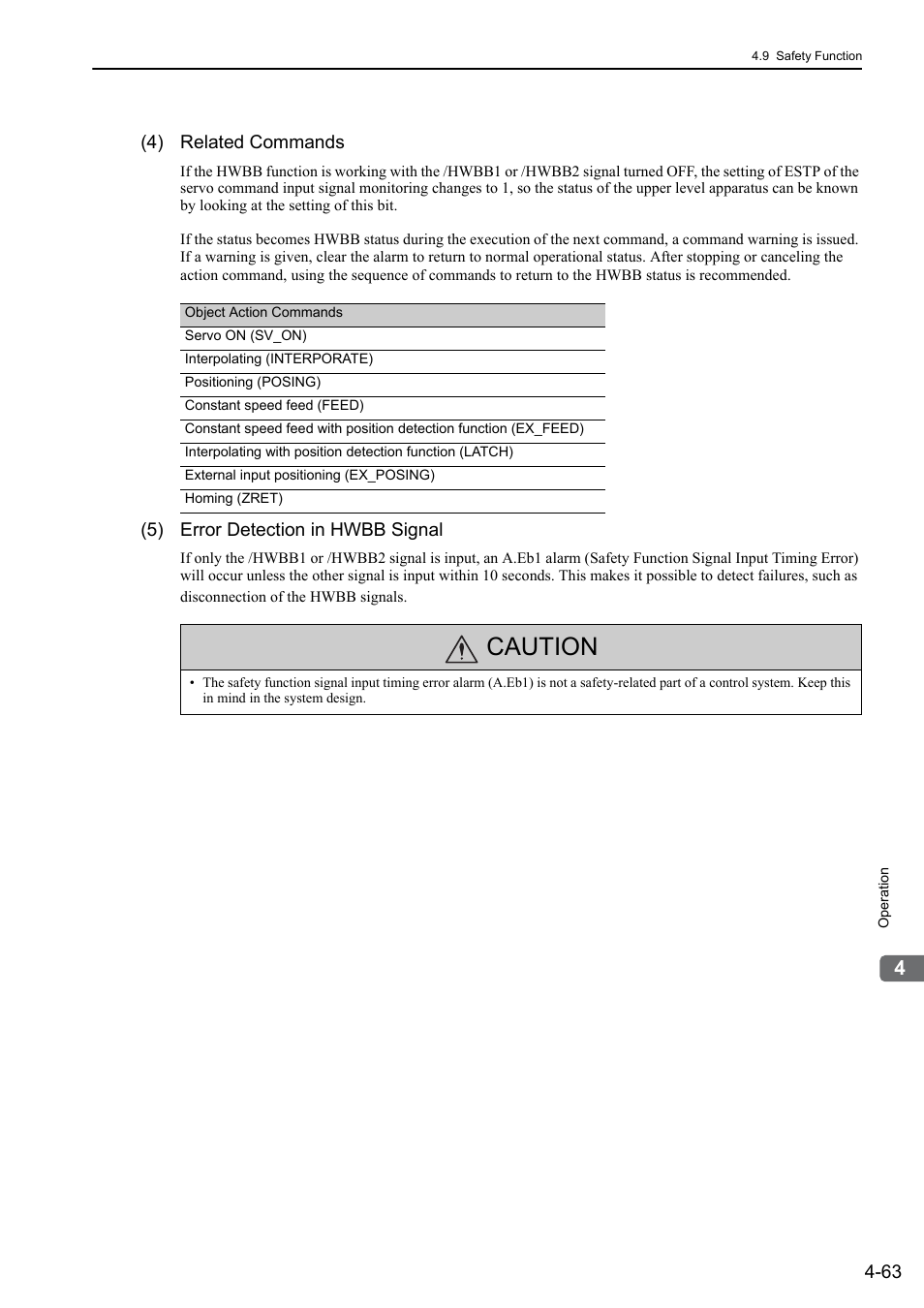 Caution | Yaskawa Sigma-5 Large Capacity Users Manual: Design and Maintenance-Rotary Motors-Mechatrolink-III Communication Reference User Manual | Page 159 / 410