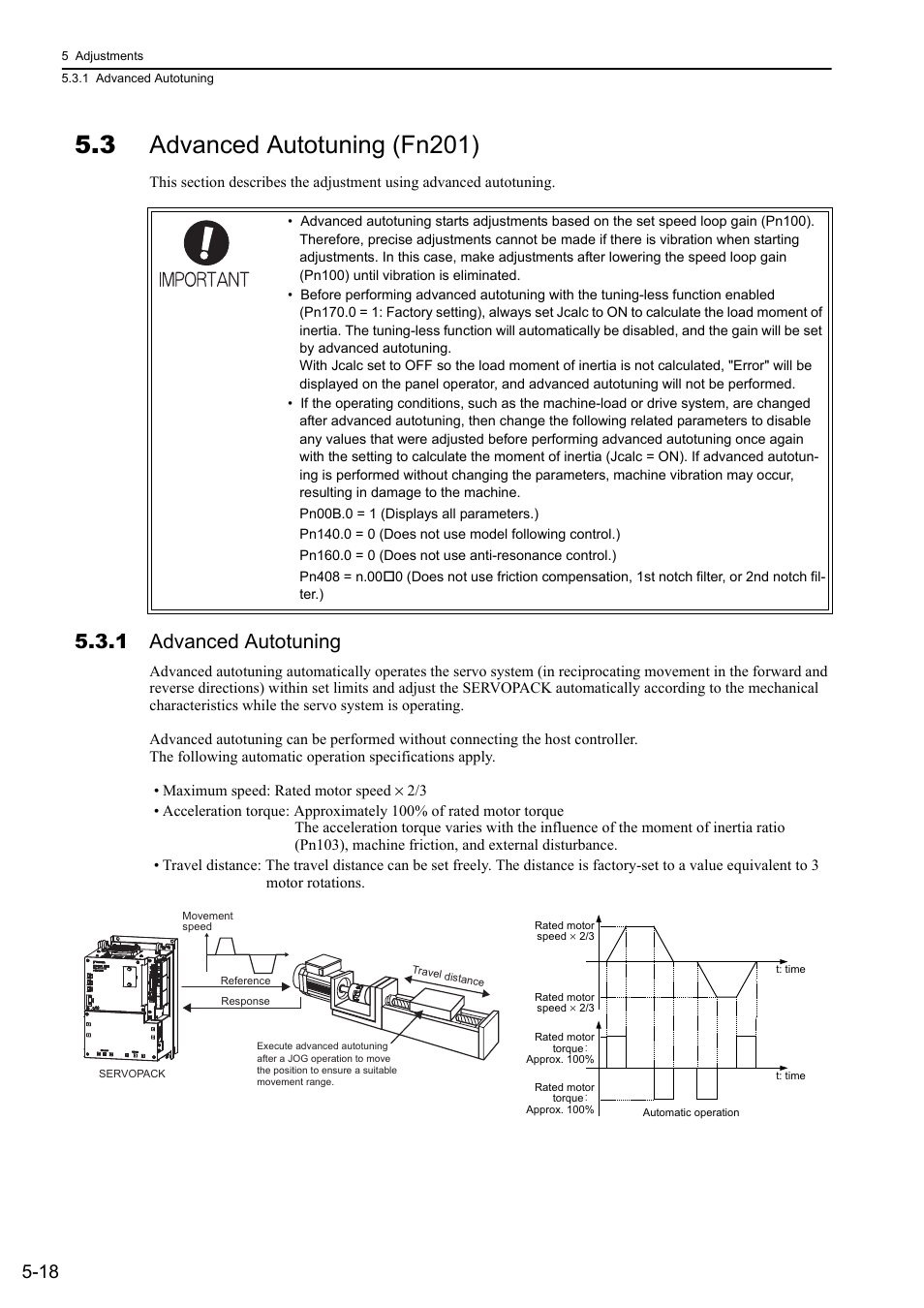 3 advanced autotuning (fn201), 1 advanced autotuning, M-iii | Rotation | Yaskawa Sigma-5 Large Capacity Users Manual: Design and Maintenance-Rotary Motors-Mechatrolink-III Communication Reference User Manual | Page 184 / 410