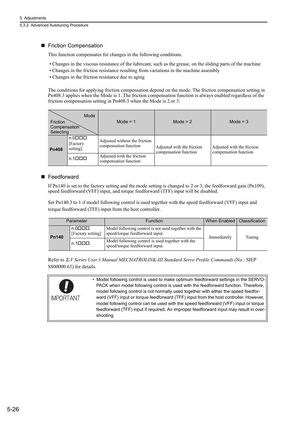 Yaskawa Sigma-5 Large Capacity Users Manual: Design and Maintenance-Rotary Motors-Mechatrolink-III Communication Reference User Manual | Page 192 / 410