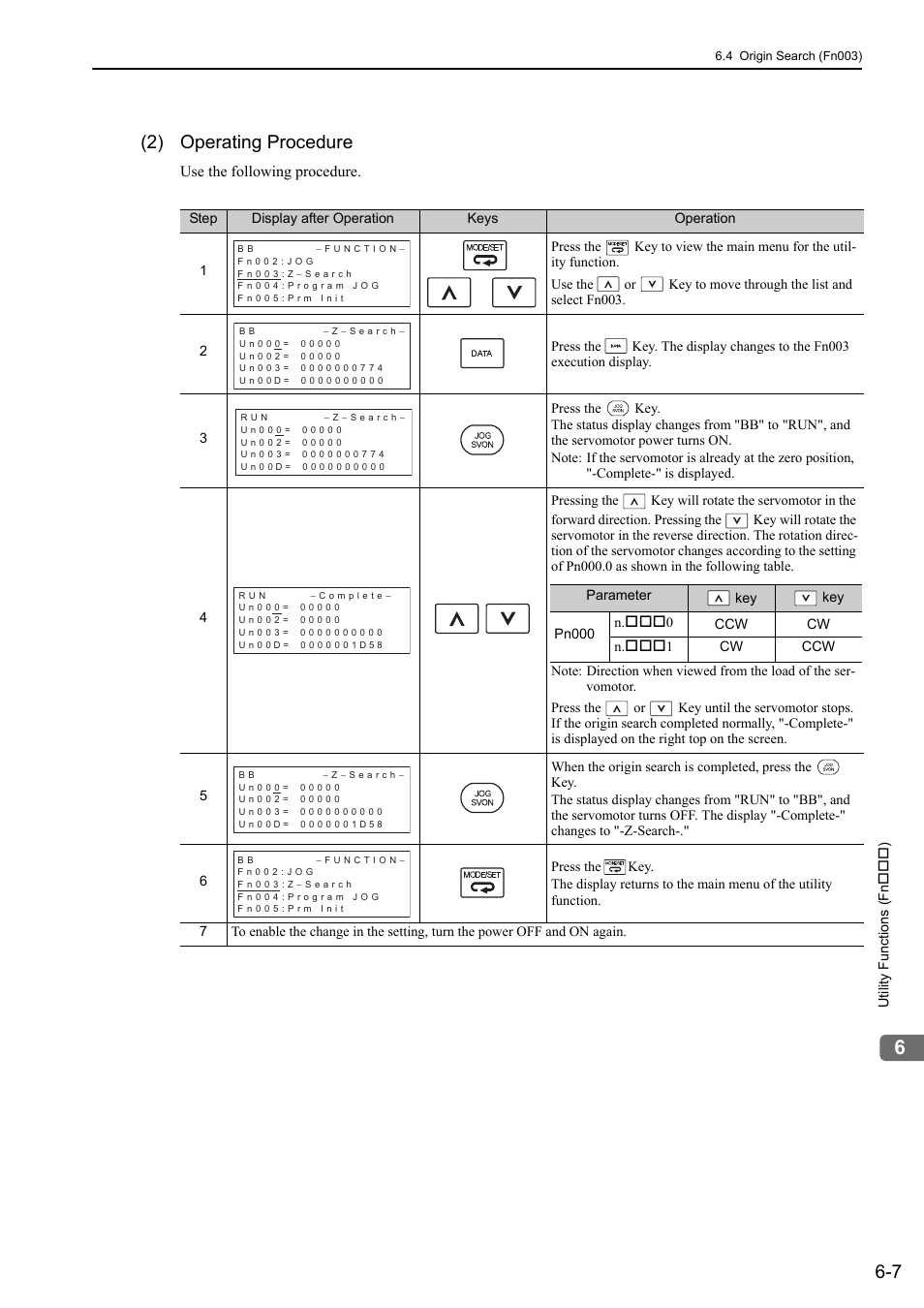 2) operating procedure | Yaskawa Sigma-5 Large Capacity Users Manual: Design and Maintenance-Rotary Motors-Mechatrolink-III Communication Reference User Manual | Page 249 / 410