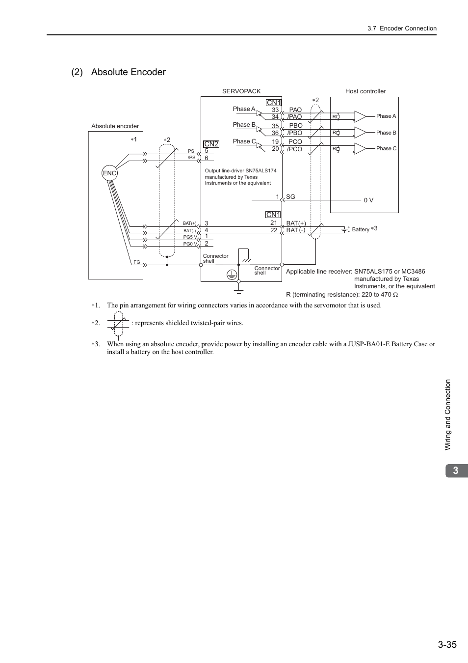 2) absolute encoder, Mecha | Yaskawa Sigma-5 Large Capacity Users Manual: Design and Maintenance-Rotary Motors-Mechatrolink-III Communication Reference User Manual | Page 81 / 410