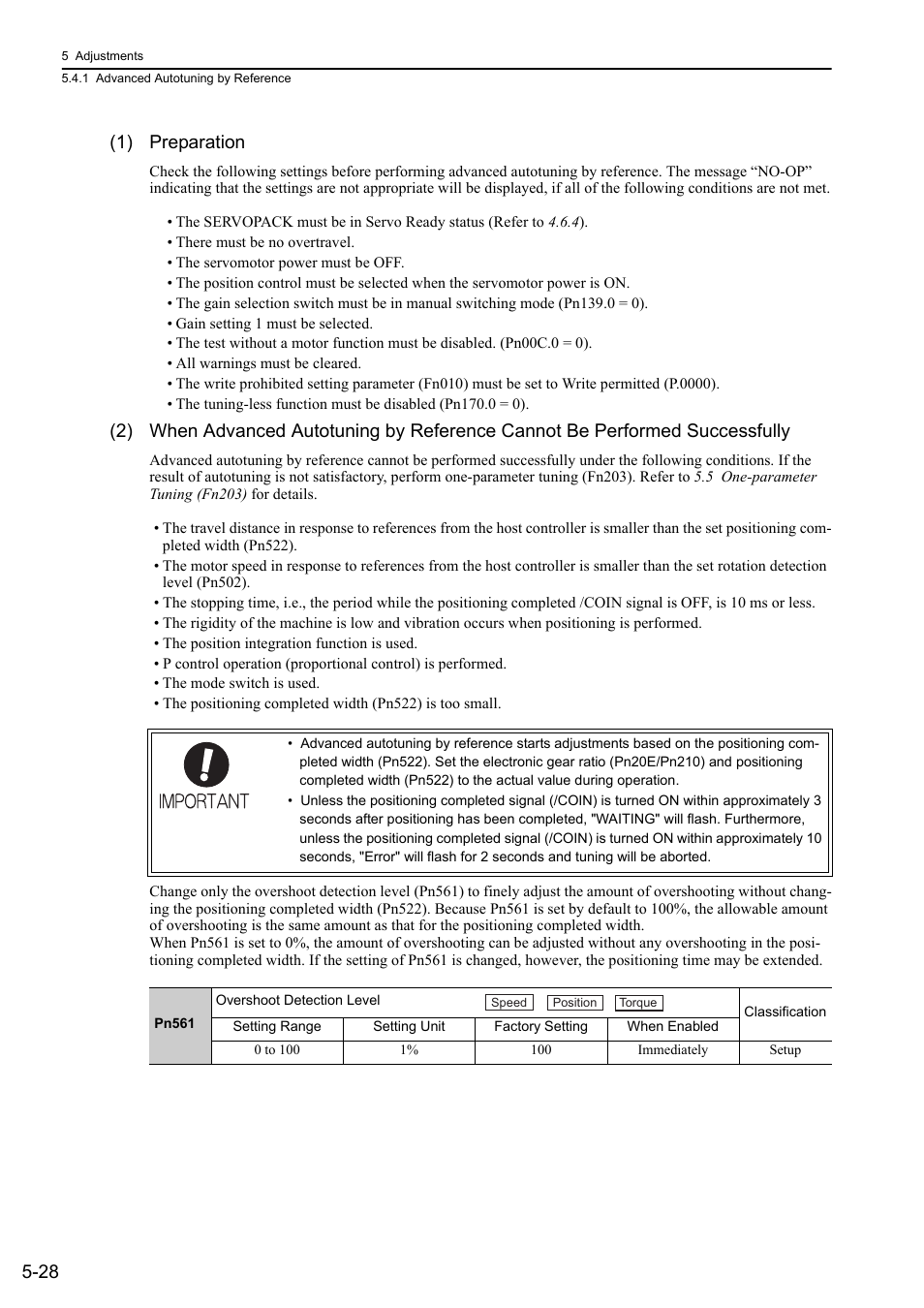 28 (1) preparation | Yaskawa Sigma-5 Large Capacity Users Manual: Design and Maintenance-Command Option Interface User Manual | Page 187 / 363