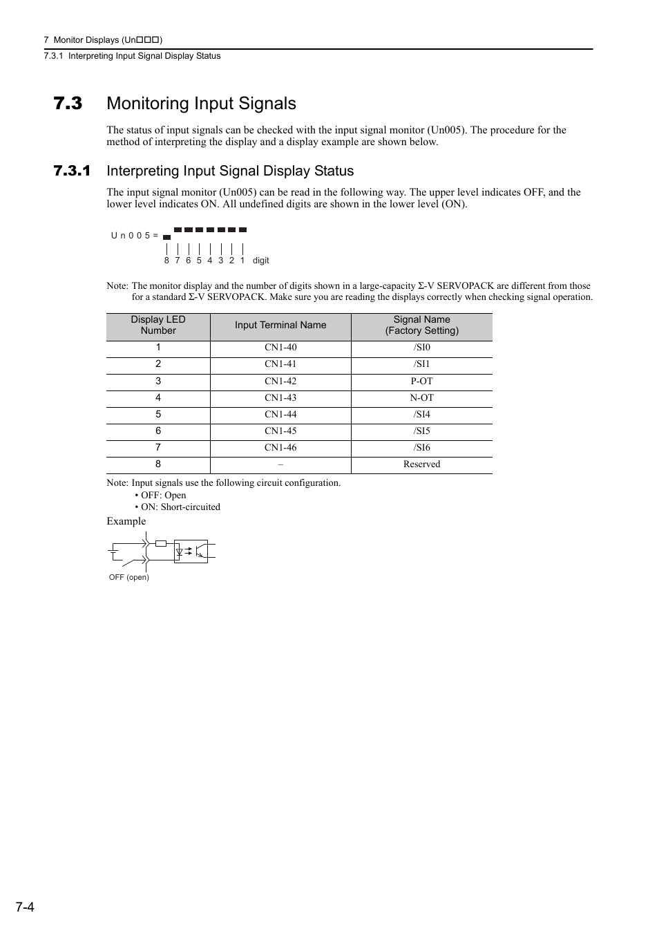 3 monitoring input signals, 1 interpreting input signal display status, Mecha | Yaskawa Sigma-5 Large Capacity Users Manual: Design and Maintenance-Command Option Interface User Manual | Page 269 / 363