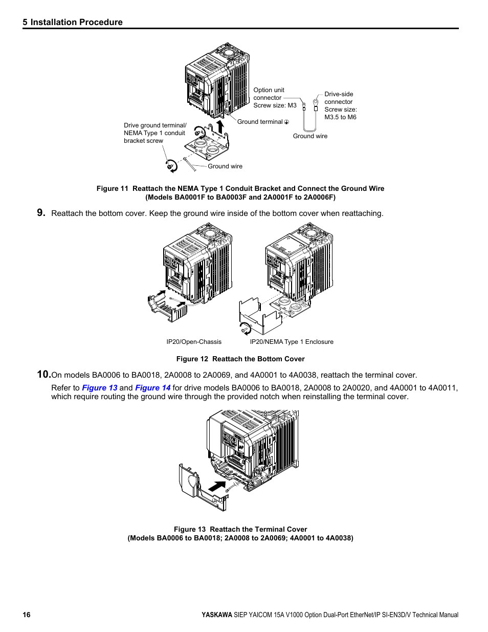 Yaskawa V1000 Option Dual Port EtherNet/IP SI-EN3D/V Technical Manual User Manual | Page 16 / 68