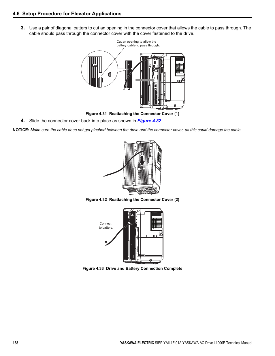 6 setup procedure for elevator applications | Yaskawa L1000E AC Drive Technical Manual for CIMR-LE Models for Elevator Applications User Manual | Page 138 / 488