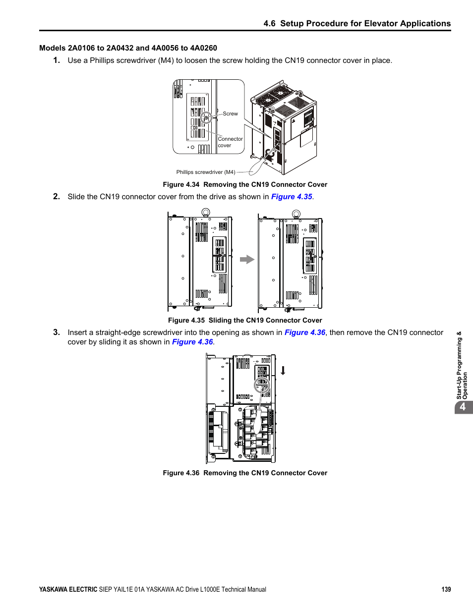 6 setup procedure for elevator applications | Yaskawa L1000E AC Drive Technical Manual for CIMR-LE Models for Elevator Applications User Manual | Page 139 / 488