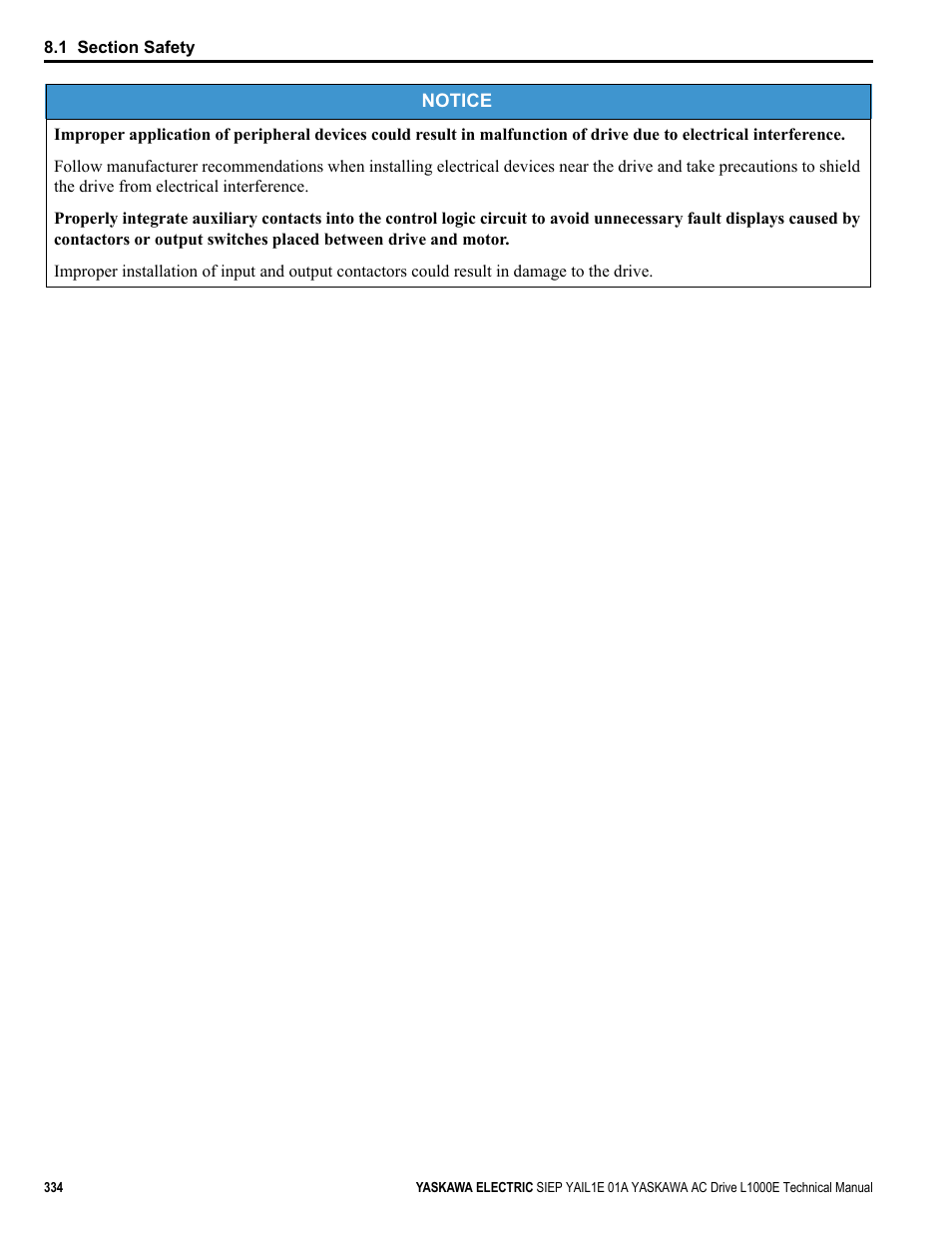 Yaskawa L1000E AC Drive Technical Manual for CIMR-LE Models for Elevator Applications User Manual | Page 334 / 488