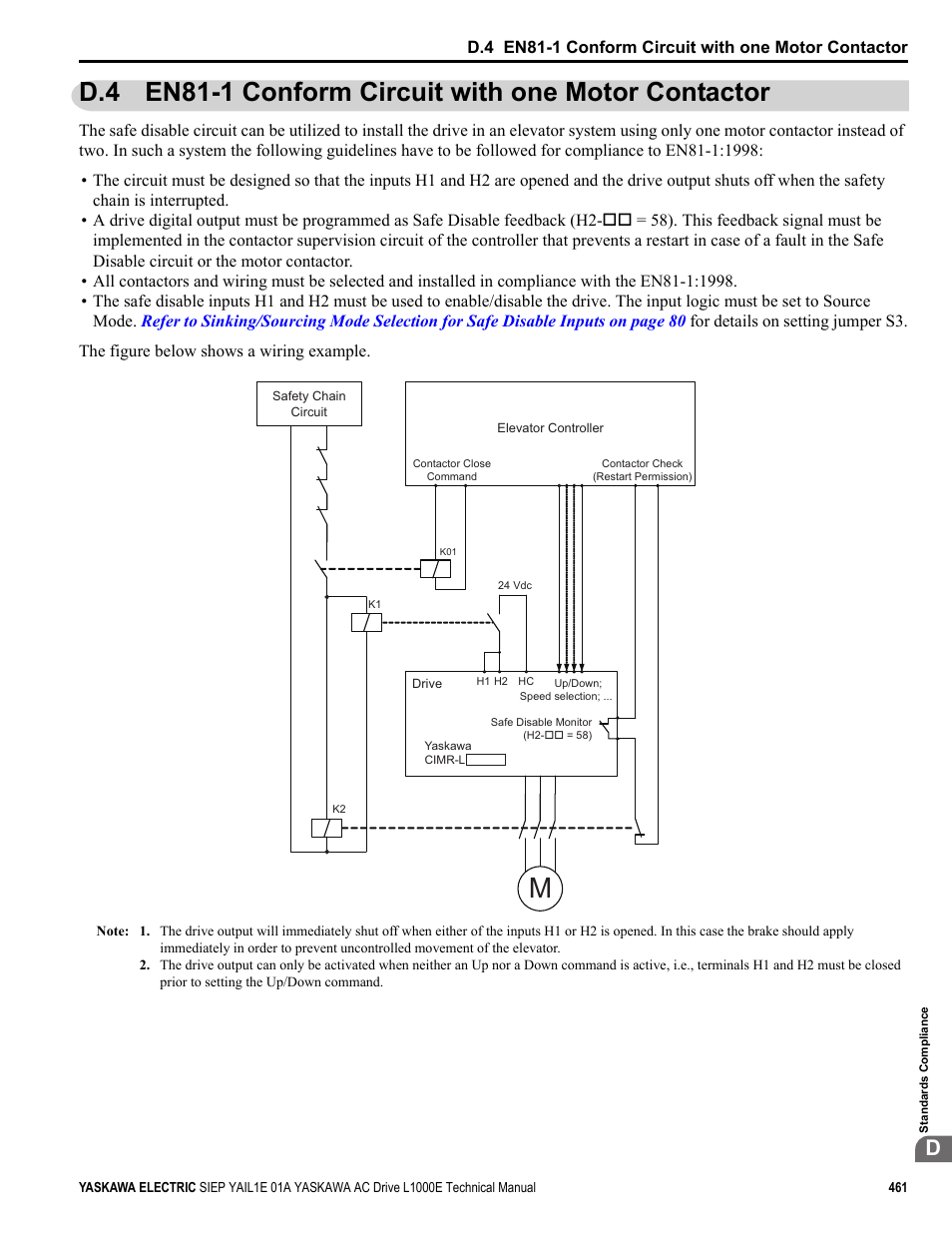 Yaskawa L1000E AC Drive Technical Manual for CIMR-LE Models for Elevator Applications User Manual | Page 461 / 488