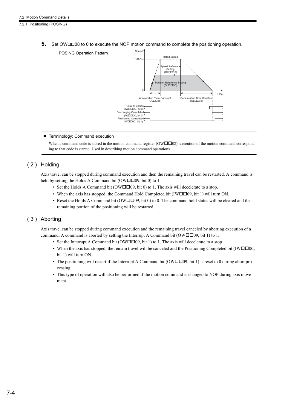 2 ) holding, 3 ) aborting | Yaskawa JAPMC-MC2300 User Manual | Page 144 / 373