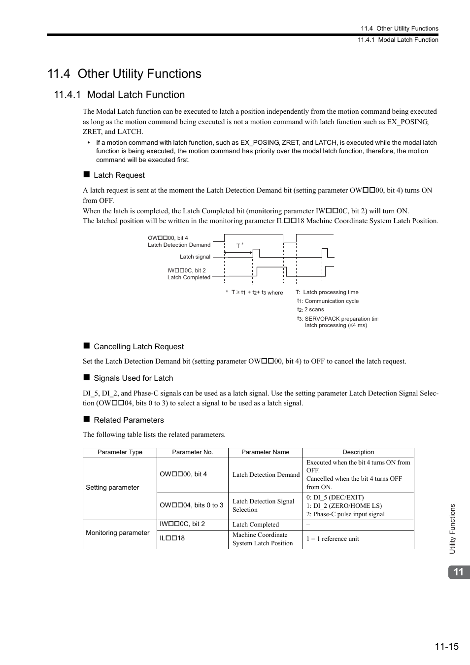 4 other utility functions, 1 modal latch function | Yaskawa JAPMC-MC2300 User Manual | Page 315 / 373