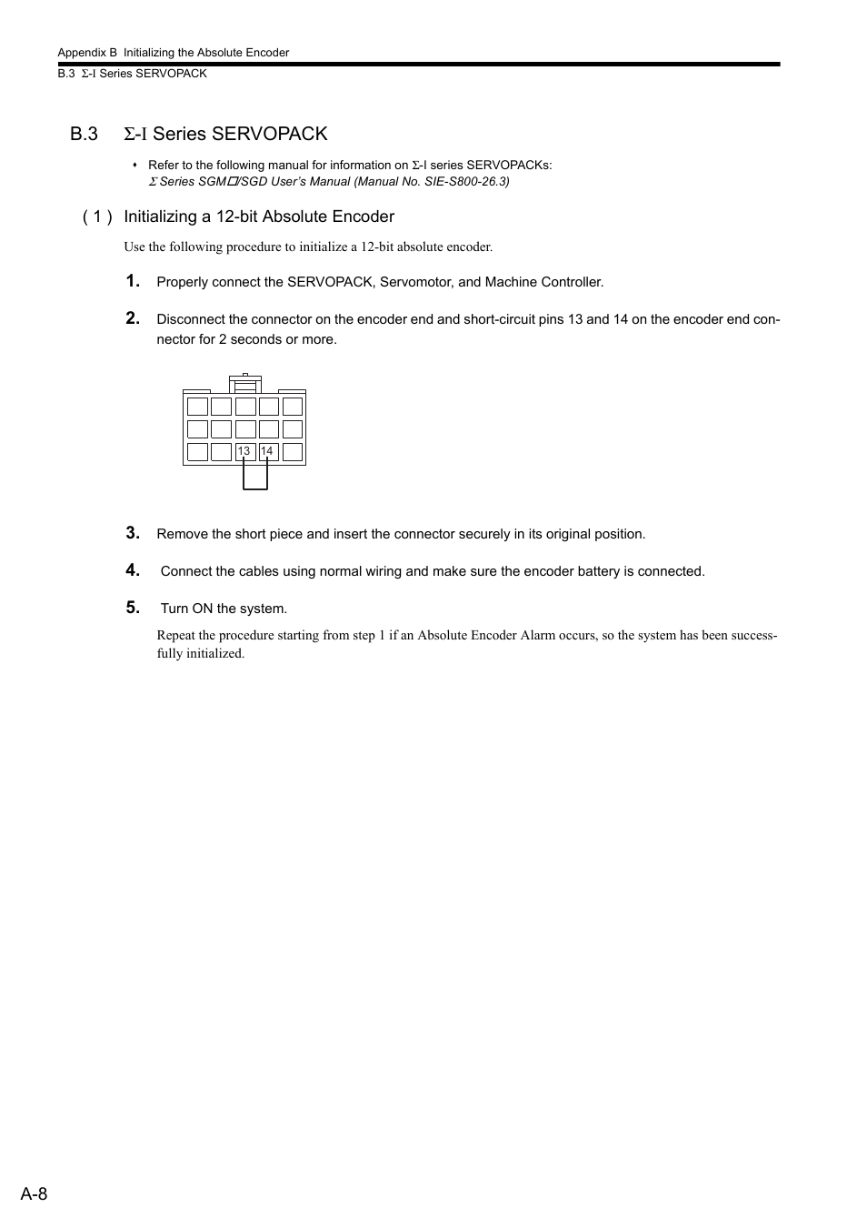 B.3 sigma-i series servopack, B.3 σ-i series servopack | Yaskawa JAPMC-MC2300 User Manual | Page 362 / 373