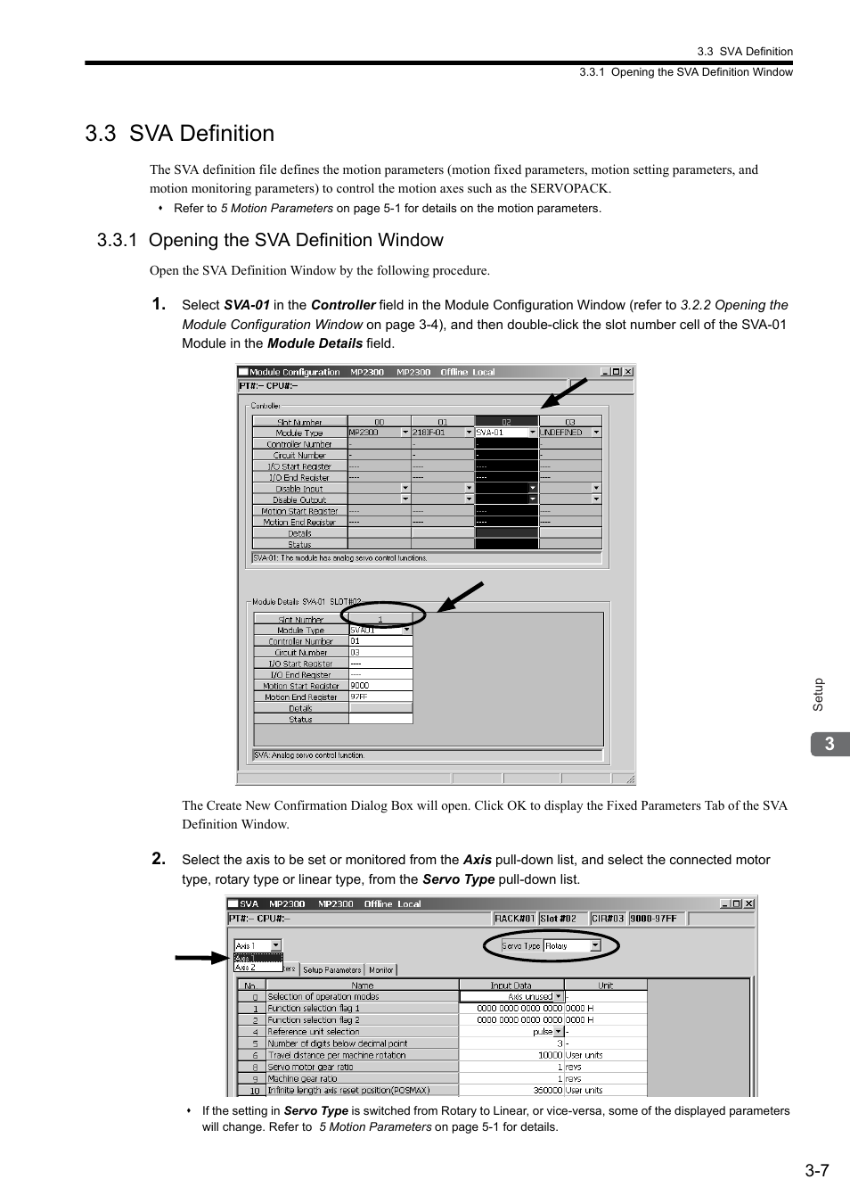 3 sva definition, 1 opening the sva definition window | Yaskawa JAPMC-MC2300 User Manual | Page 52 / 373