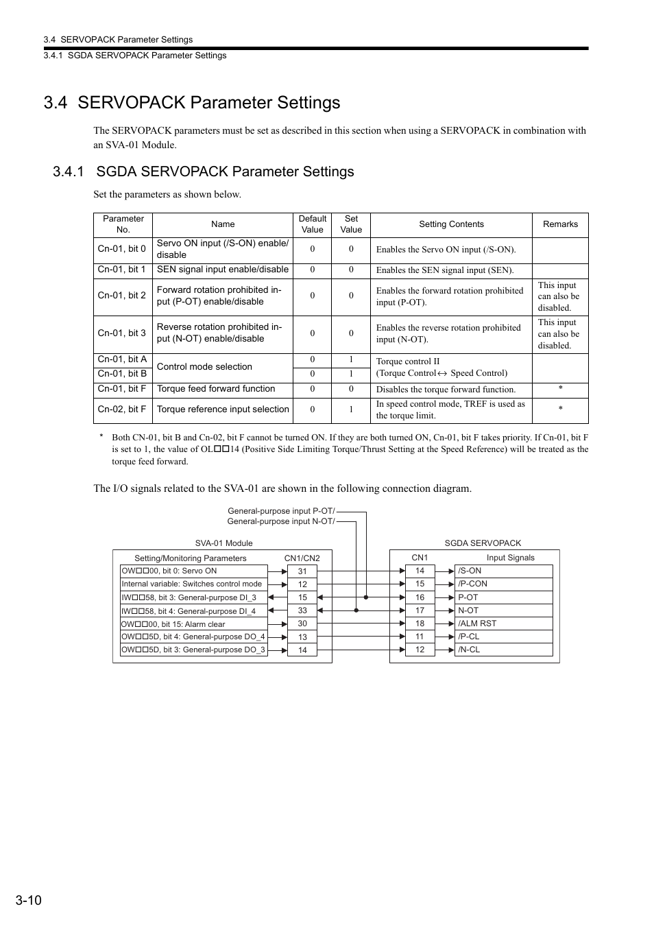 4 servopack parameter settings, 1 sgda servopack parameter settings | Yaskawa JAPMC-MC2300 User Manual | Page 55 / 373