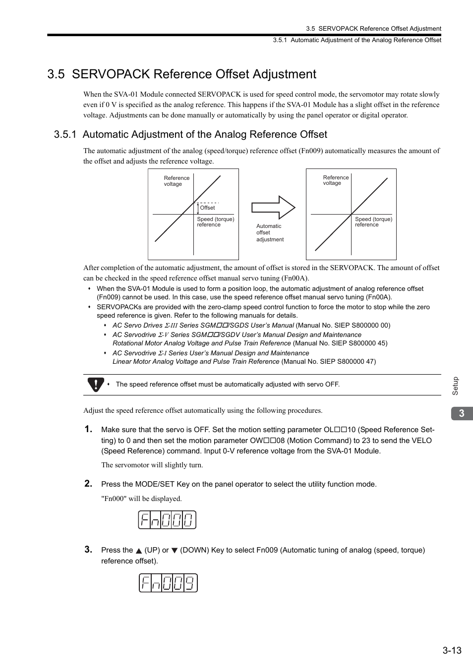 5 servopack reference offset adjustment | Yaskawa JAPMC-MC2300 User Manual | Page 58 / 373