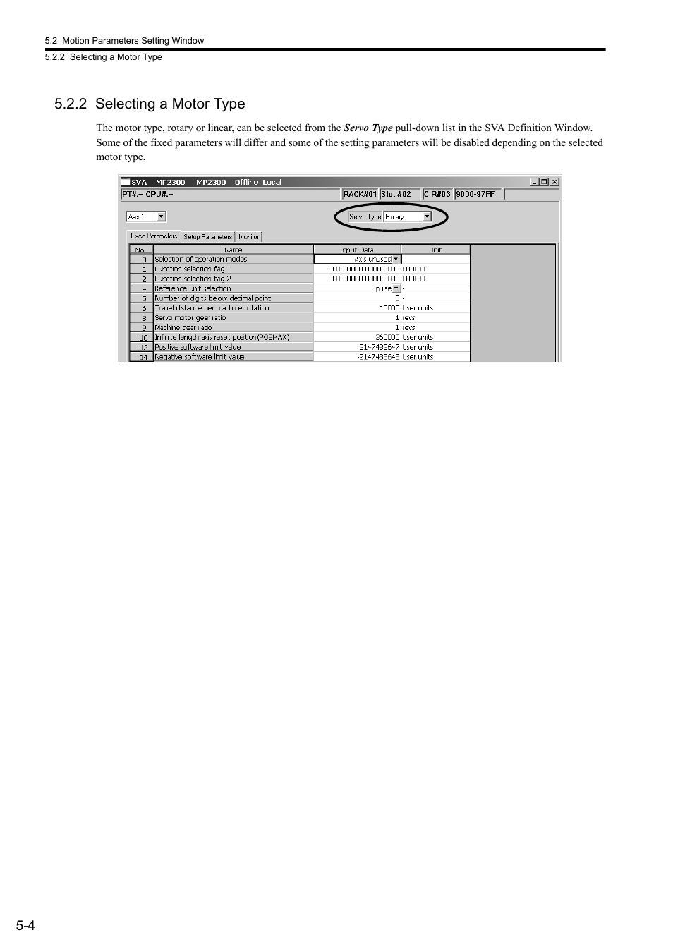 2 selecting a motor type | Yaskawa JAPMC-MC2300 User Manual | Page 76 / 373