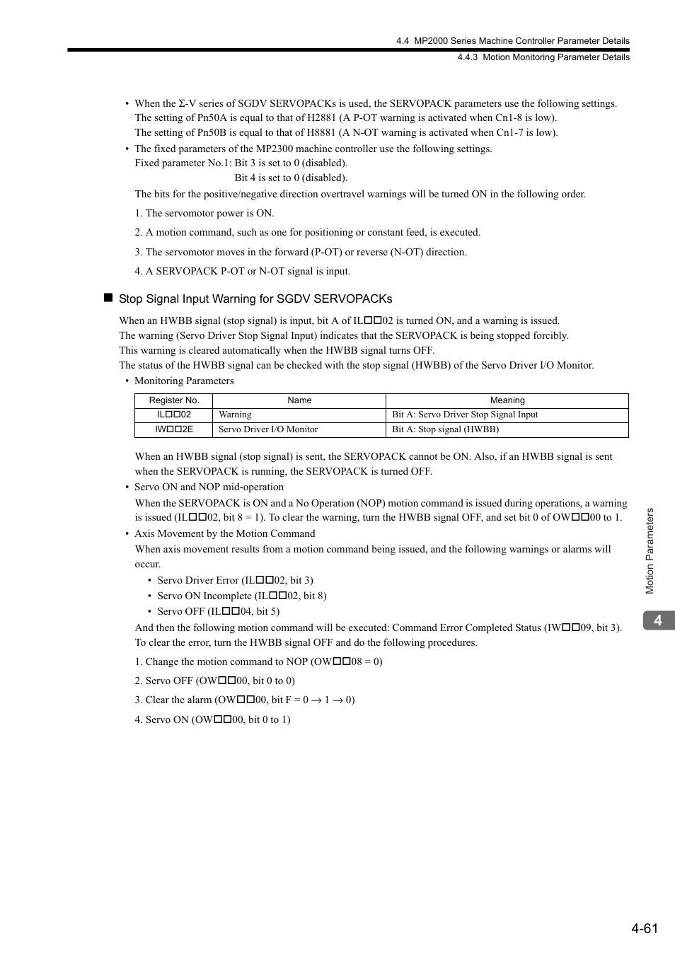 Yaskawa MP2000 Series: Built-in SVB or SVB-01 Motion Module User Manual | Page 137 / 543