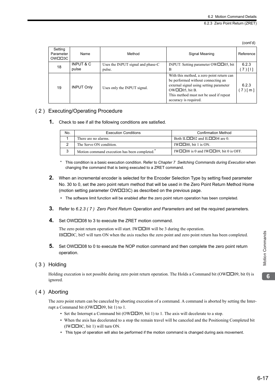 2 ) executing/operating procedure, 3 ) holding, 4 ) aborting | Yaskawa MP2000 Series: Built-in SVB or SVB-01 Motion Module User Manual | Page 178 / 543