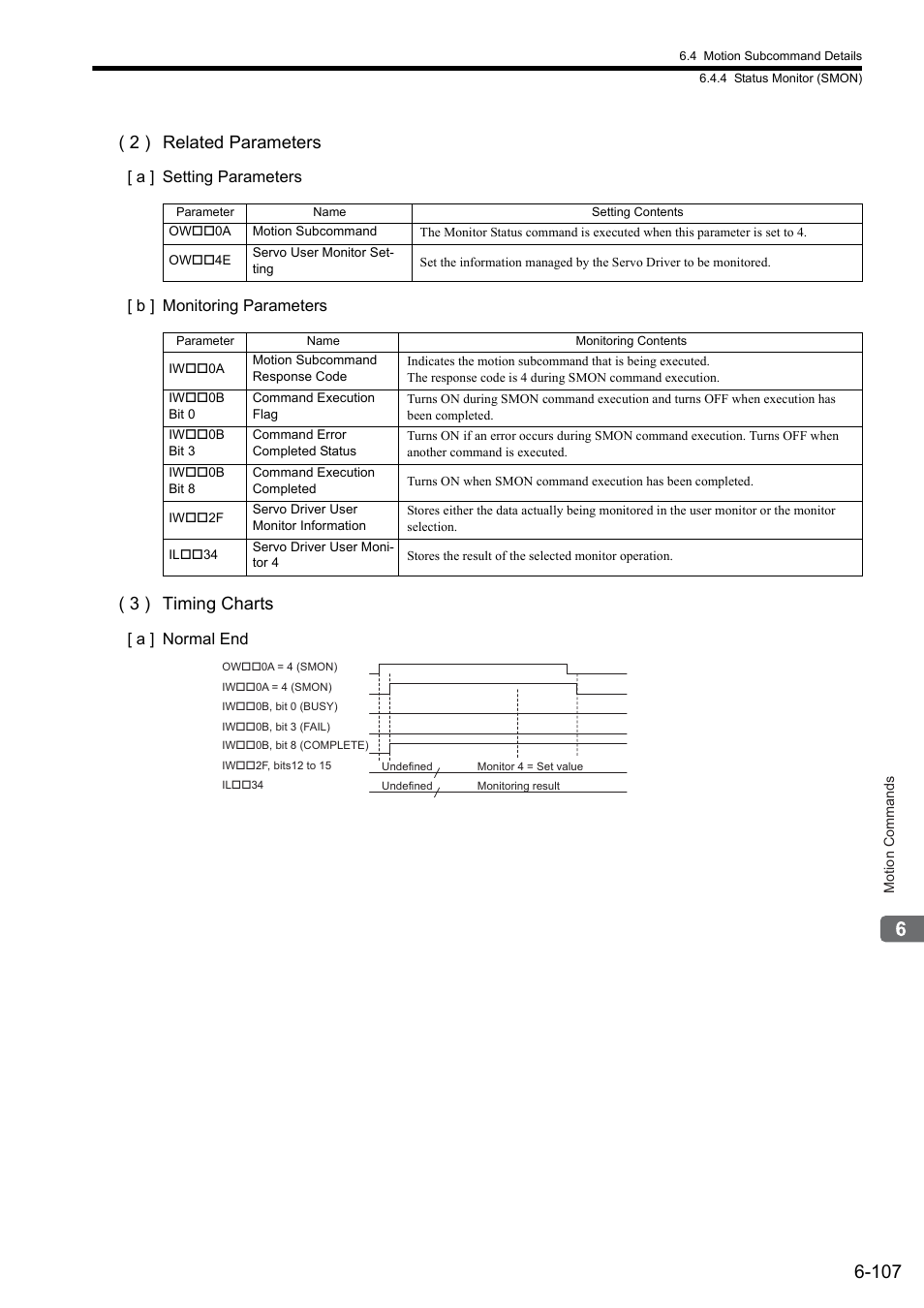 2 ) related parameters, 3 ) timing charts | Yaskawa MP2000 Series: Built-in SVB or SVB-01 Motion Module User Manual | Page 268 / 543