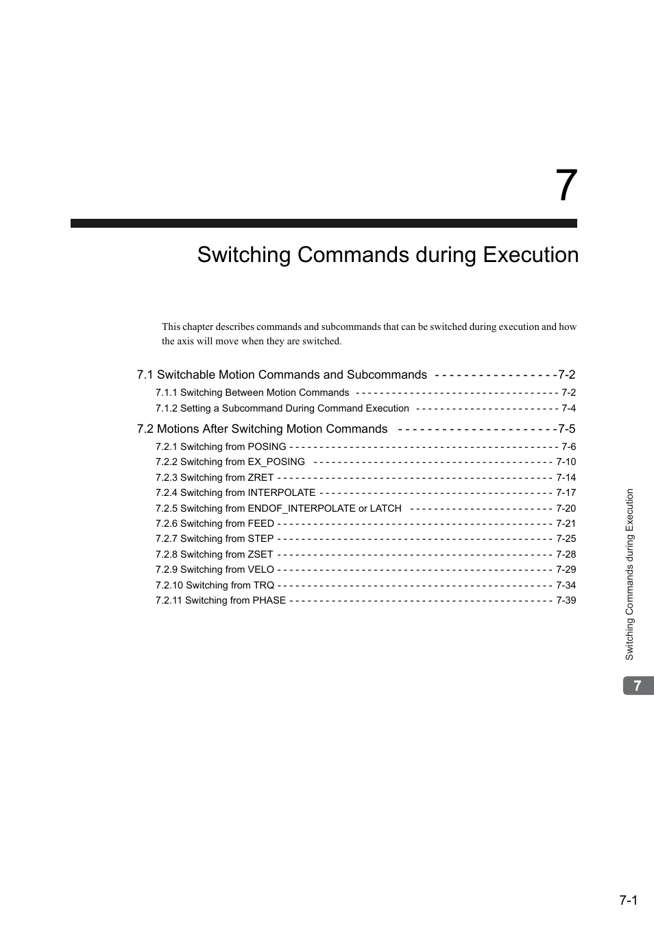 7 switching commands during execution, Switching commands during execution | Yaskawa MP2000 Series: Built-in SVB or SVB-01 Motion Module User Manual | Page 271 / 543