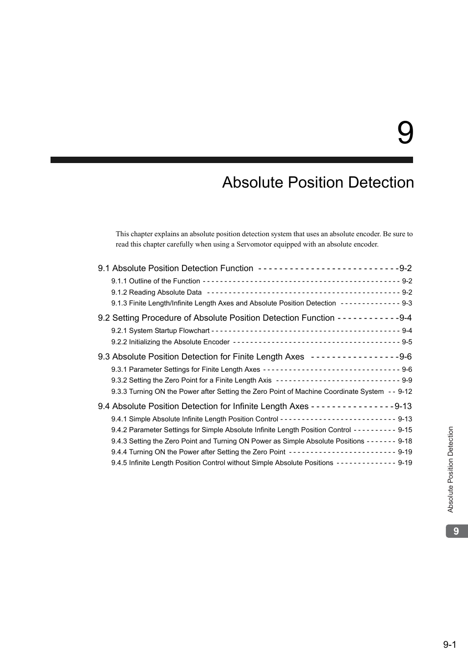 9 absolute position detection, Absolute position detection | Yaskawa MP2000 Series: Built-in SVB or SVB-01 Motion Module User Manual | Page 338 / 543