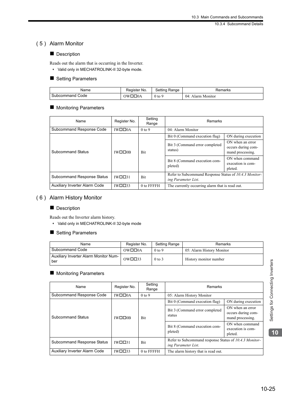 5 ) alarm monitor, 6 ) alarm history monitor | Yaskawa MP2000 Series: Built-in SVB or SVB-01 Motion Module User Manual | Page 389 / 543