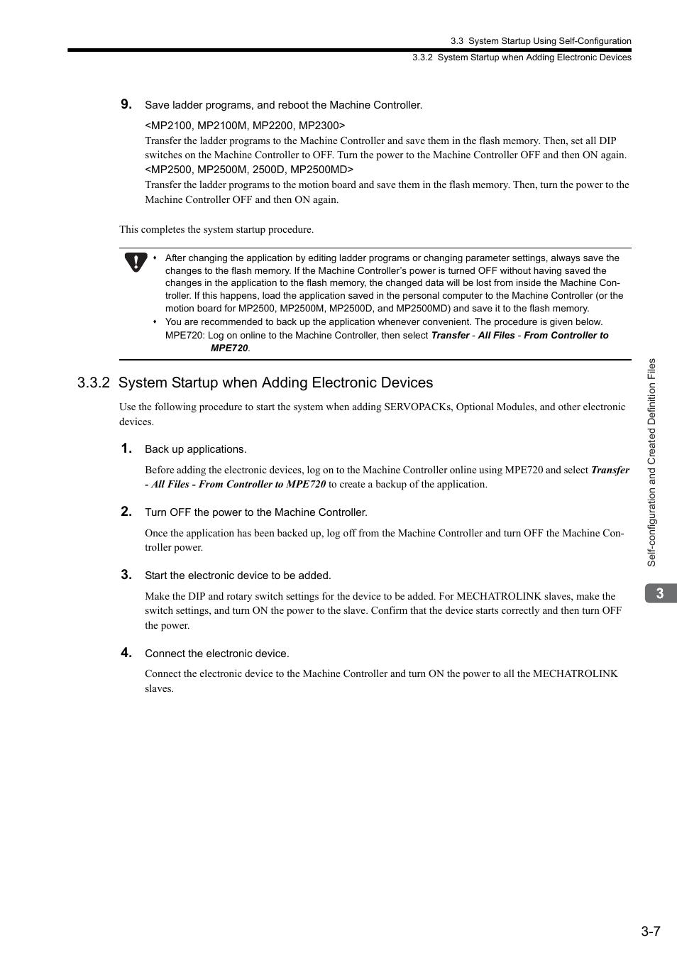 2 system startup when adding electronic devices | Yaskawa MP2000 Series: Built-in SVB or SVB-01 Motion Module User Manual | Page 50 / 543