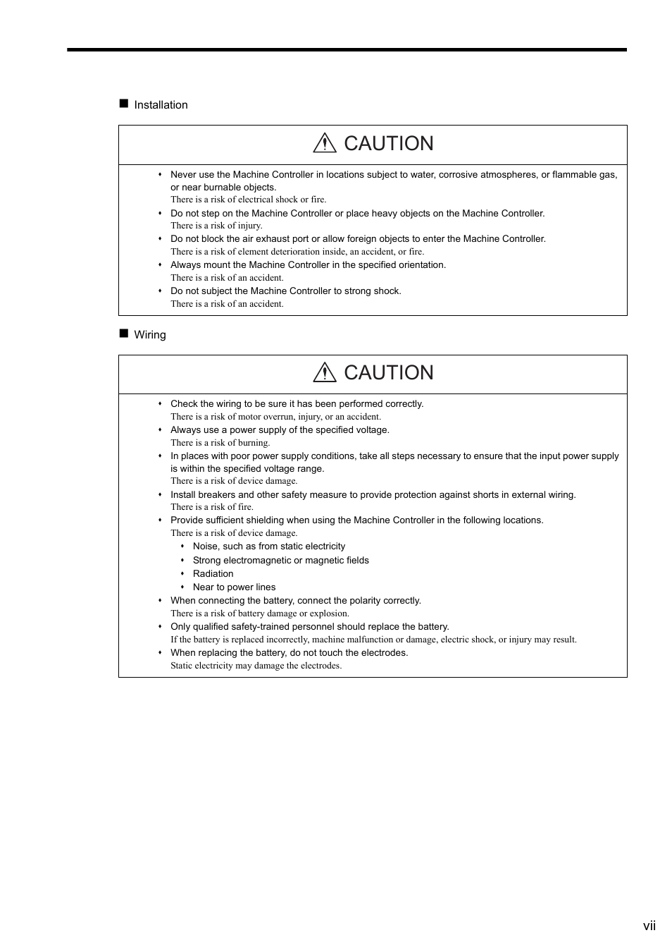 Caution | Yaskawa MP2000 Series: Built-in SVB or SVB-01 Motion Module User Manual | Page 7 / 543