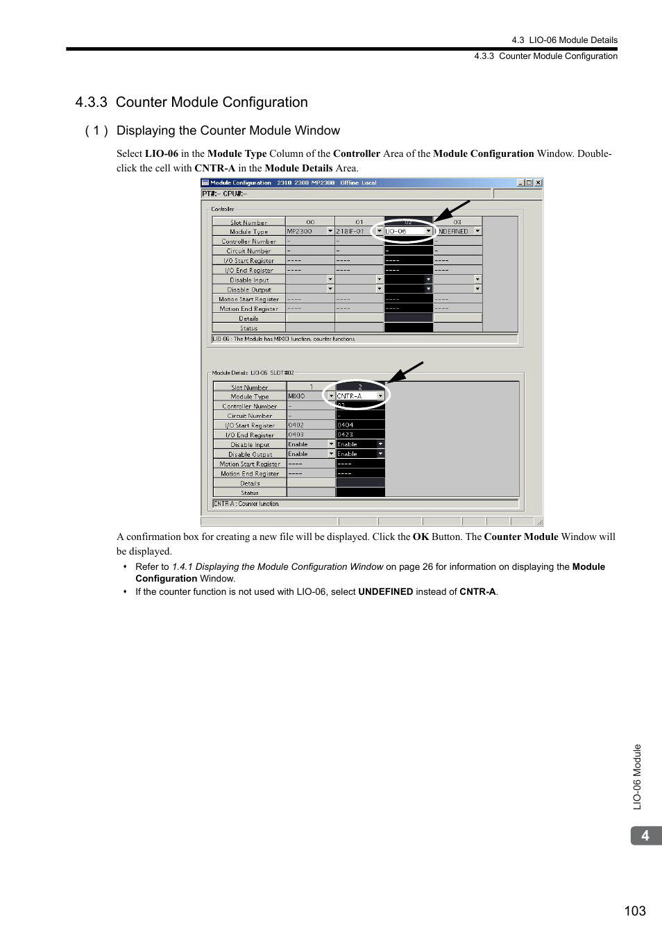 3 counter module configuration | Yaskawa MP2000 Series I/O Module User Manual User Manual | Page 103 / 139