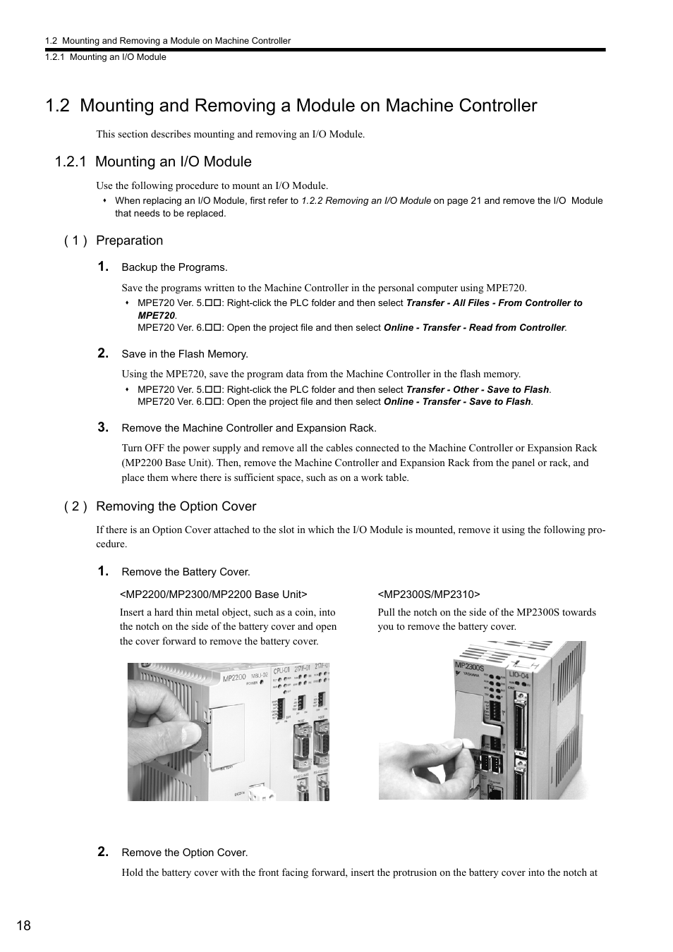 1 mounting an i/o module | Yaskawa MP2000 Series I/O Module User Manual User Manual | Page 18 / 139
