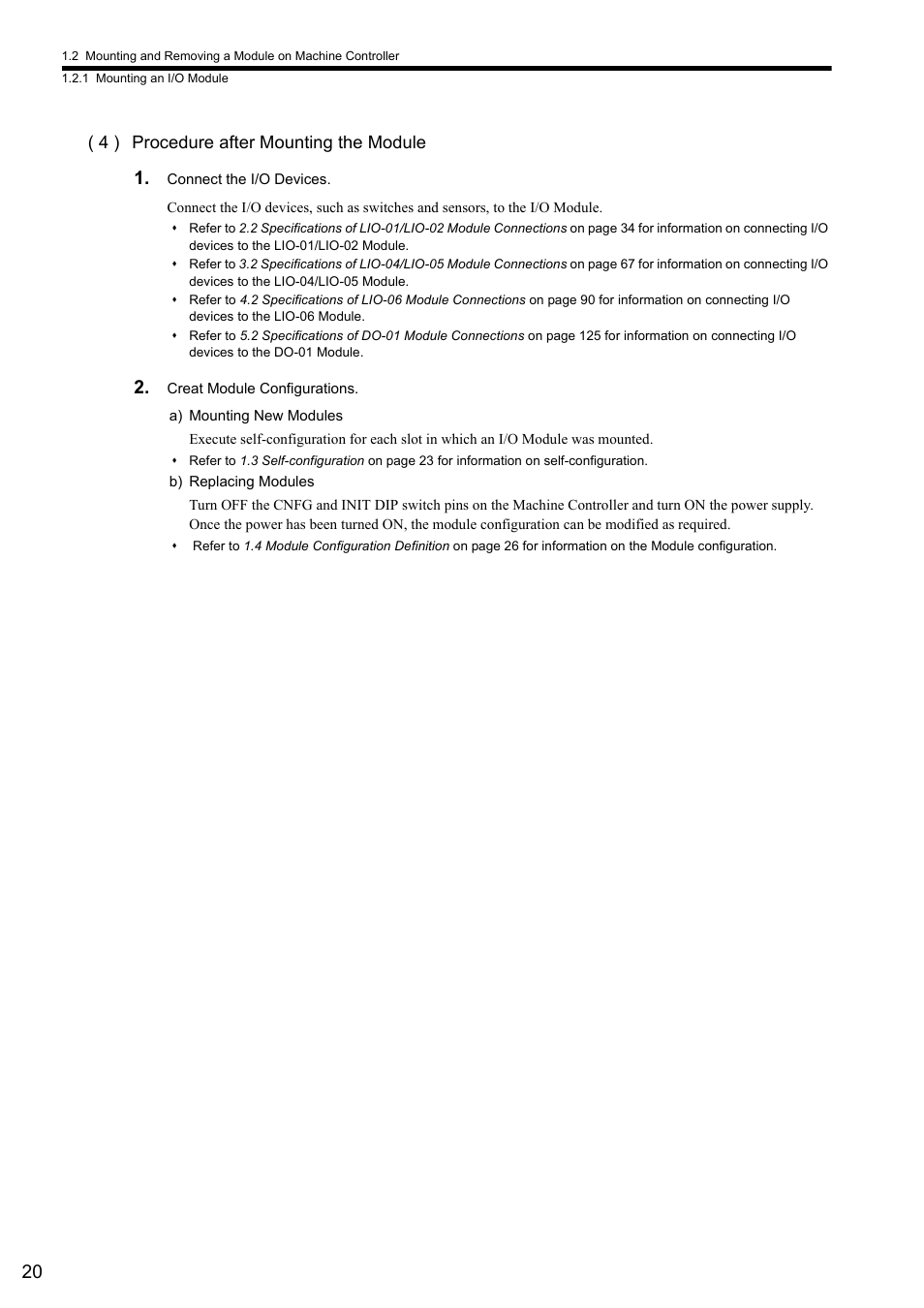 4 ) procedure after mounting the module | Yaskawa MP2000 Series I/O Module User Manual User Manual | Page 20 / 139