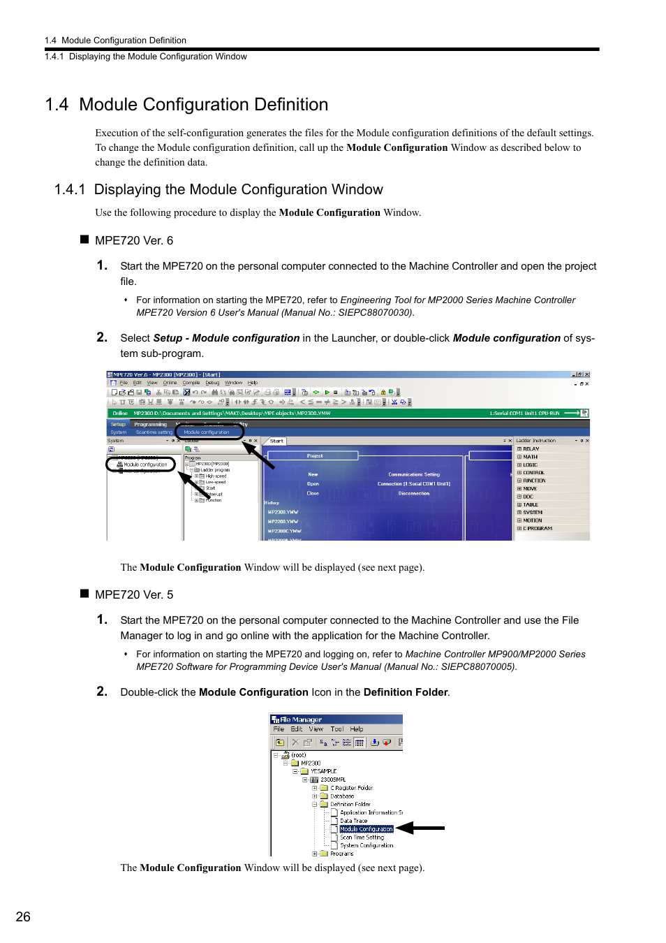 4 module configuration definition, 1 displaying the module configuration window | Yaskawa MP2000 Series I/O Module User Manual User Manual | Page 26 / 139