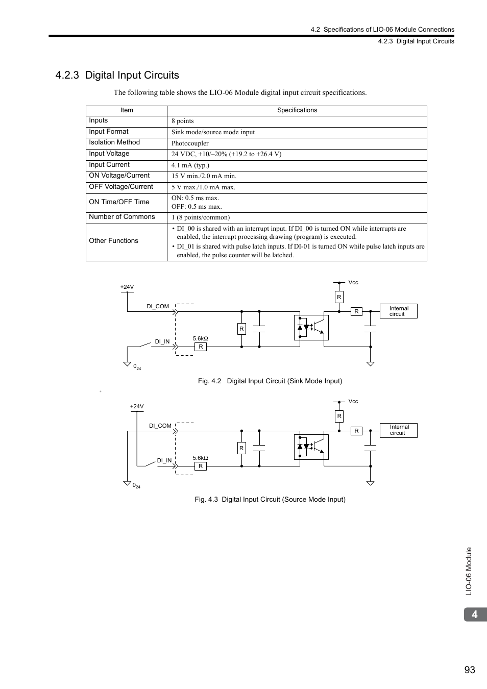 3 digital input circuits | Yaskawa MP2000 Series I/O Module User Manual User Manual | Page 93 / 139