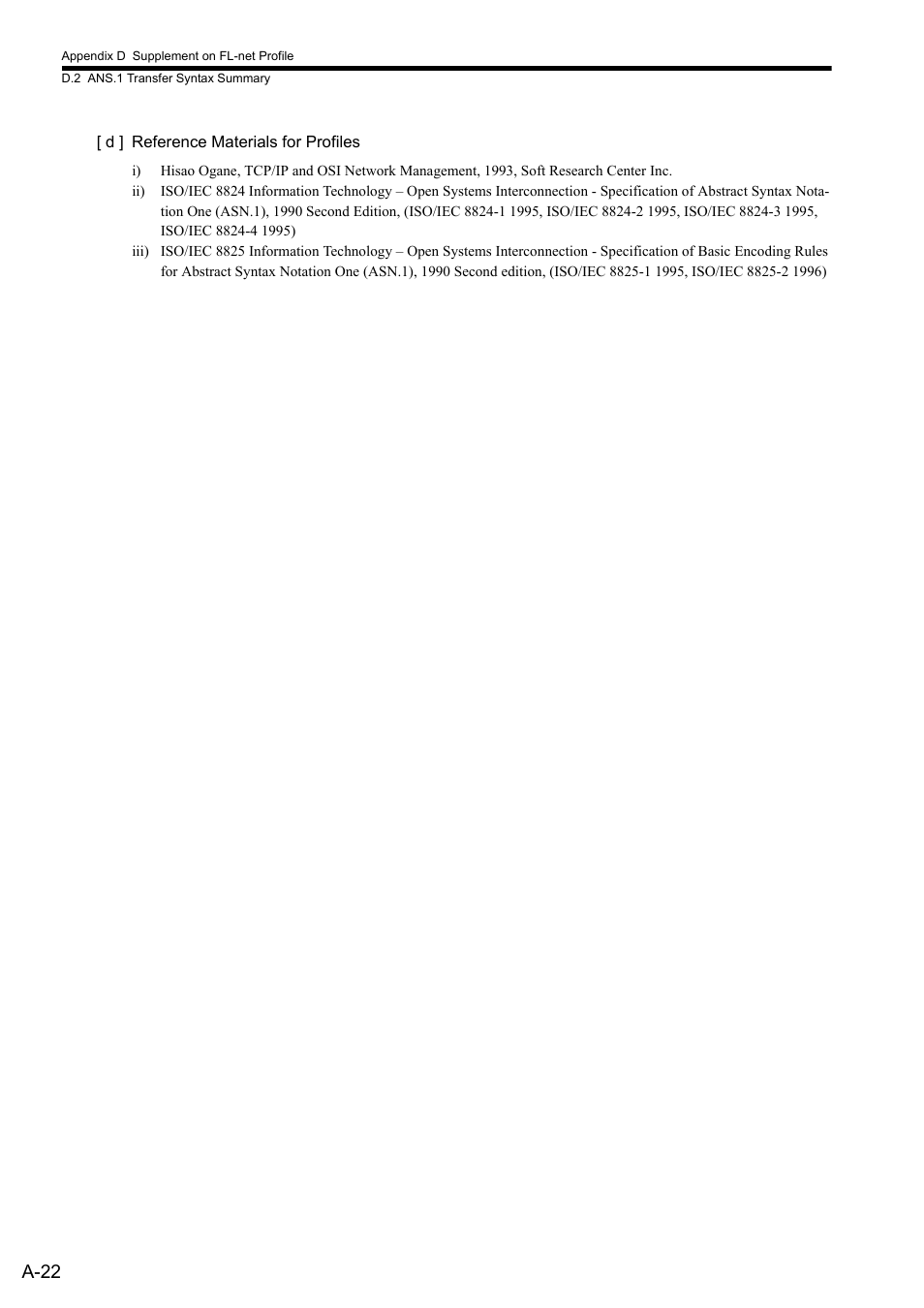 A-22 | Yaskawa JAPMC-MC2303-E User Manual | Page 172 / 178