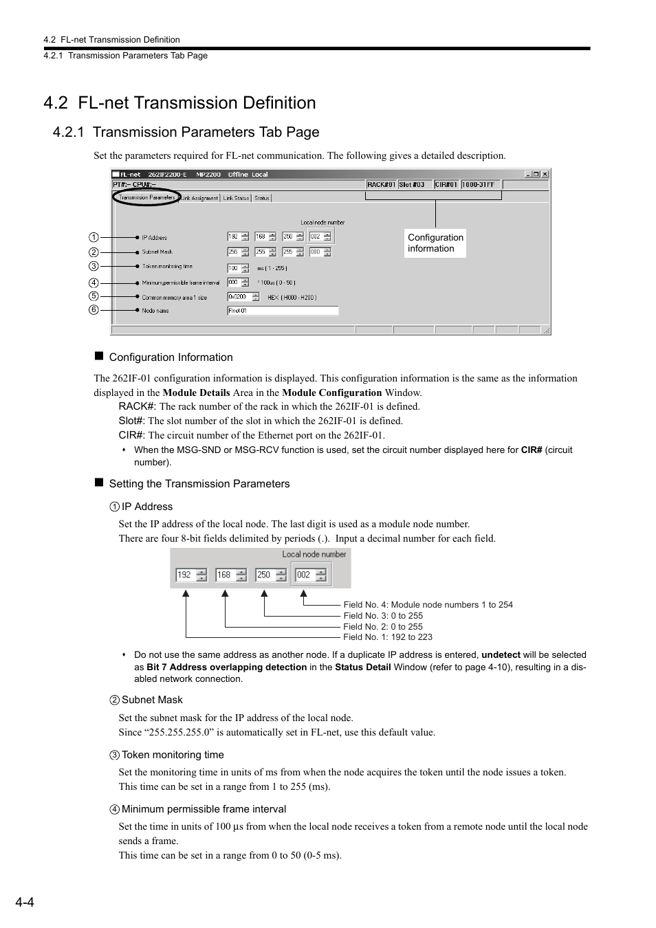 2 fl-net transmission definition, 1 transmission parameters tab page | Yaskawa JAPMC-MC2303-E User Manual | Page 57 / 178