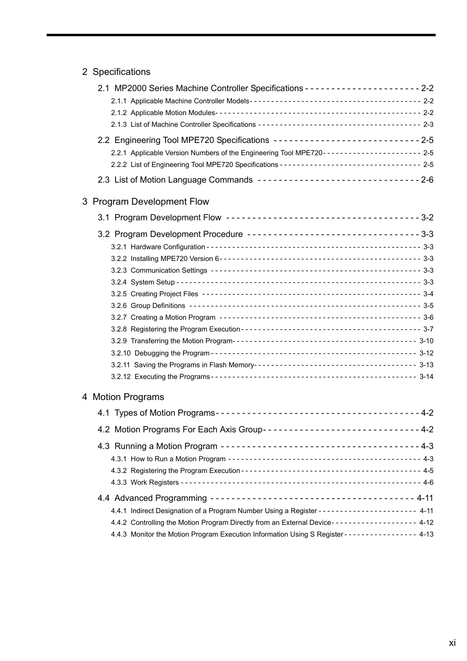 Yaskawa MP2000 Series: User's Manual for Motion Programming User Manual | Page 11 / 356