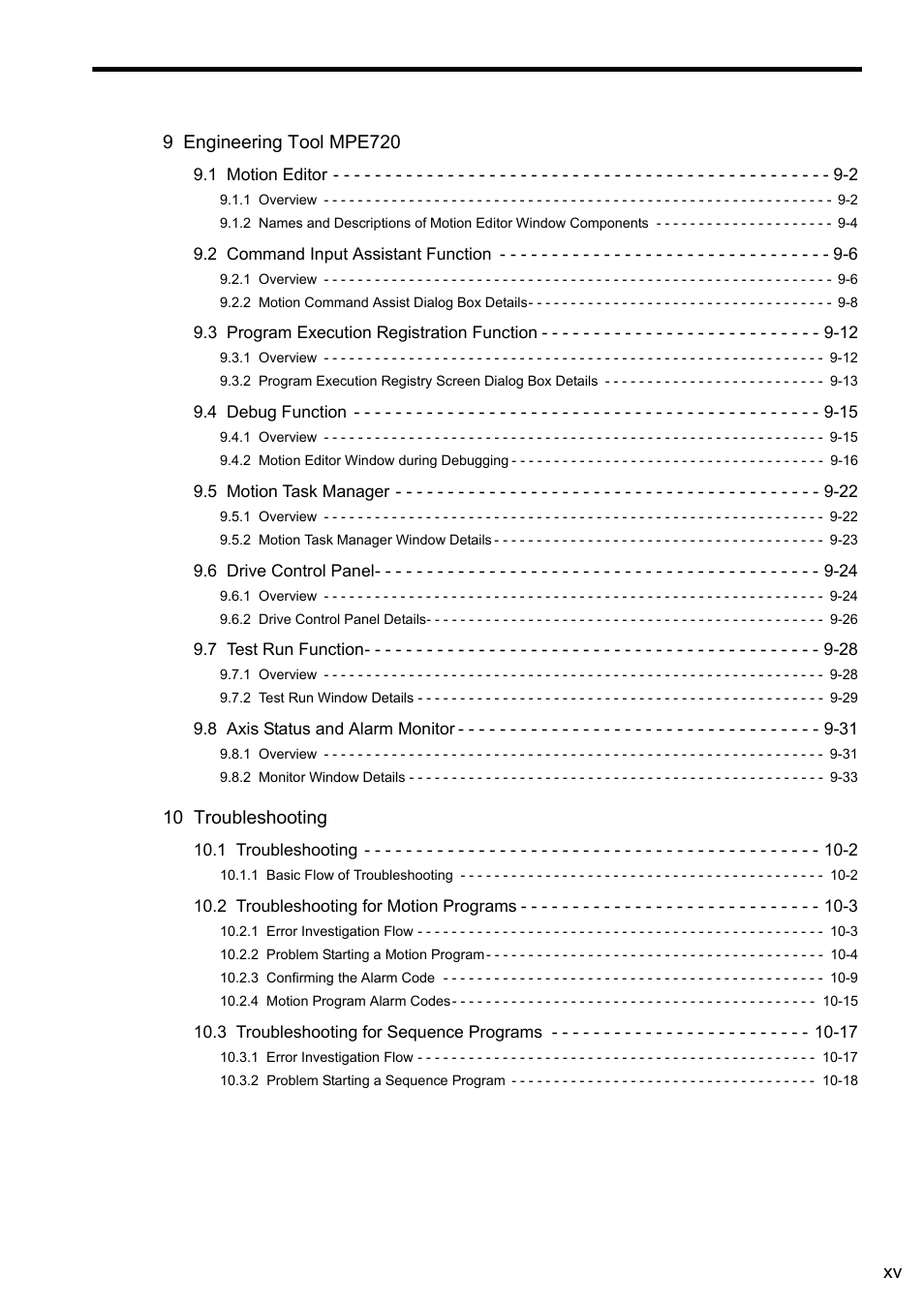 Yaskawa MP2000 Series: User's Manual for Motion Programming User Manual | Page 15 / 356