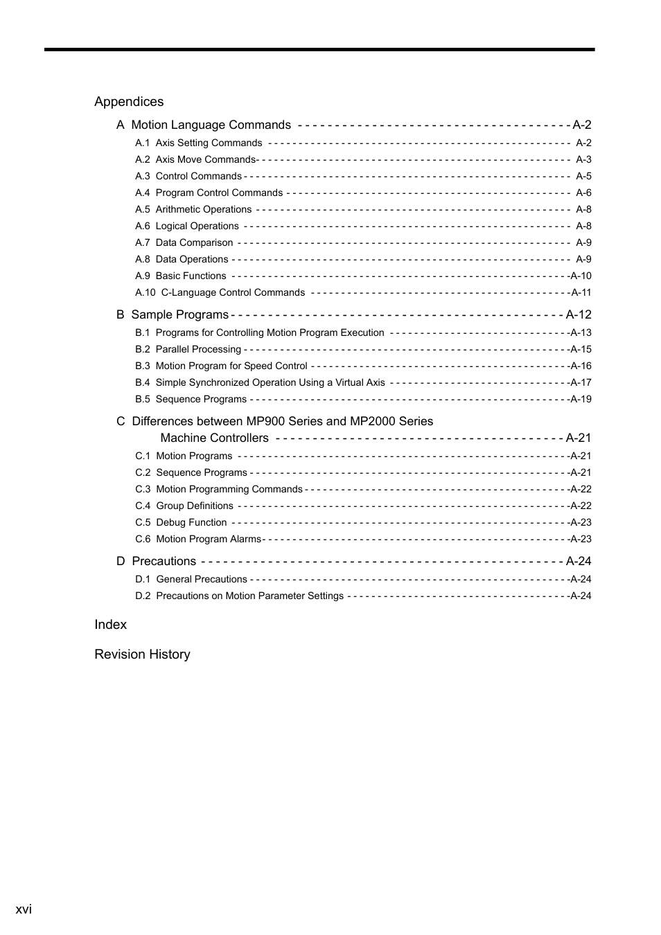 Yaskawa MP2000 Series: User's Manual for Motion Programming User Manual | Page 16 / 356