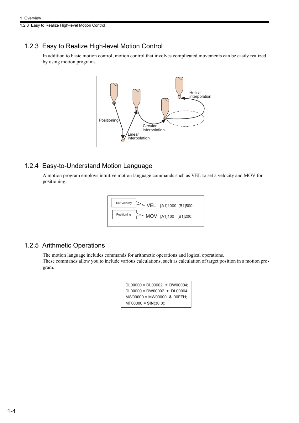 3 easy to realize high-level motion control, 4 easy-to-understand motion language, 5 arithmetic operations | Yaskawa MP2000 Series: User's Manual for Motion Programming User Manual | Page 20 / 356