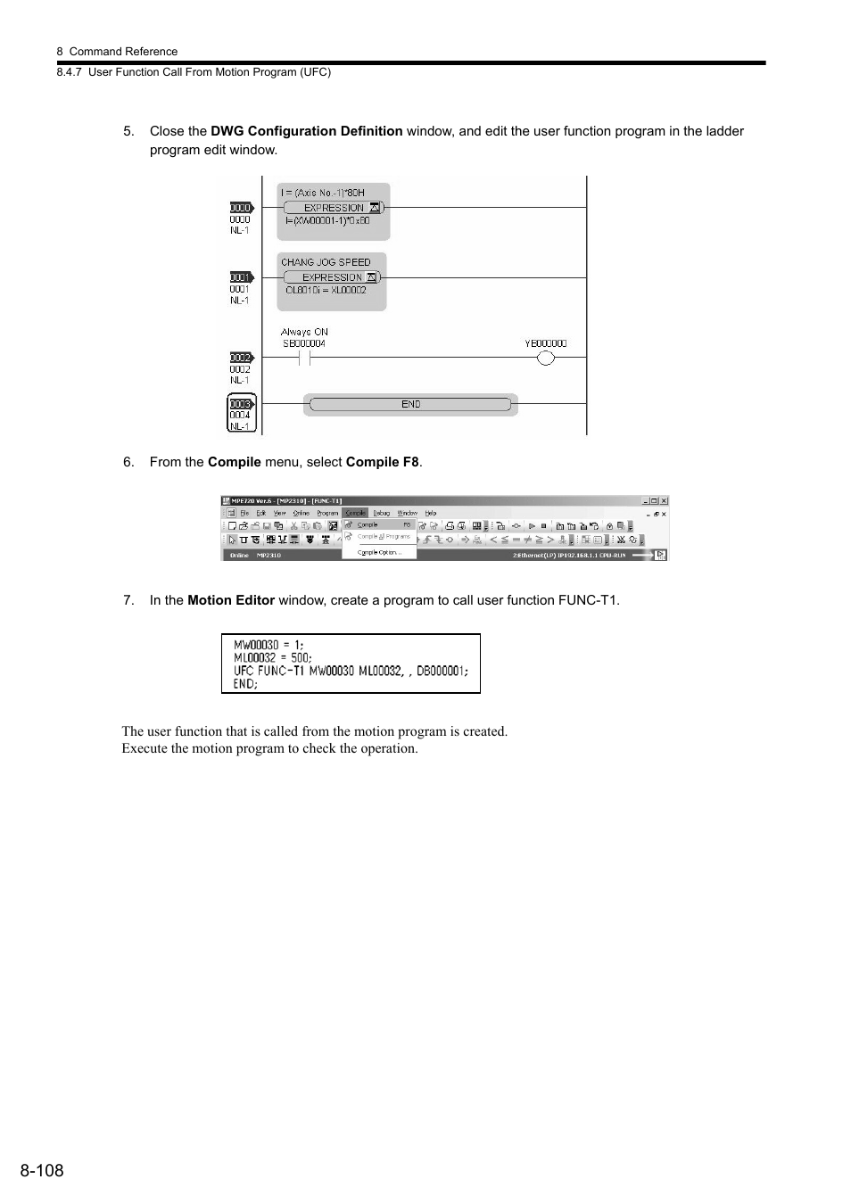 Yaskawa MP2000 Series: User's Manual for Motion Programming User Manual | Page 215 / 356