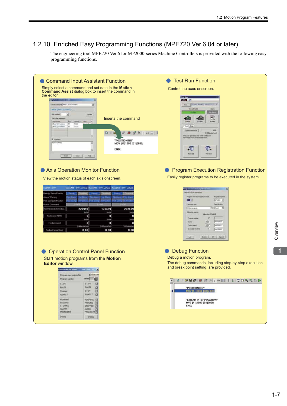 Yaskawa MP2000 Series: User's Manual for Motion Programming User Manual | Page 23 / 356