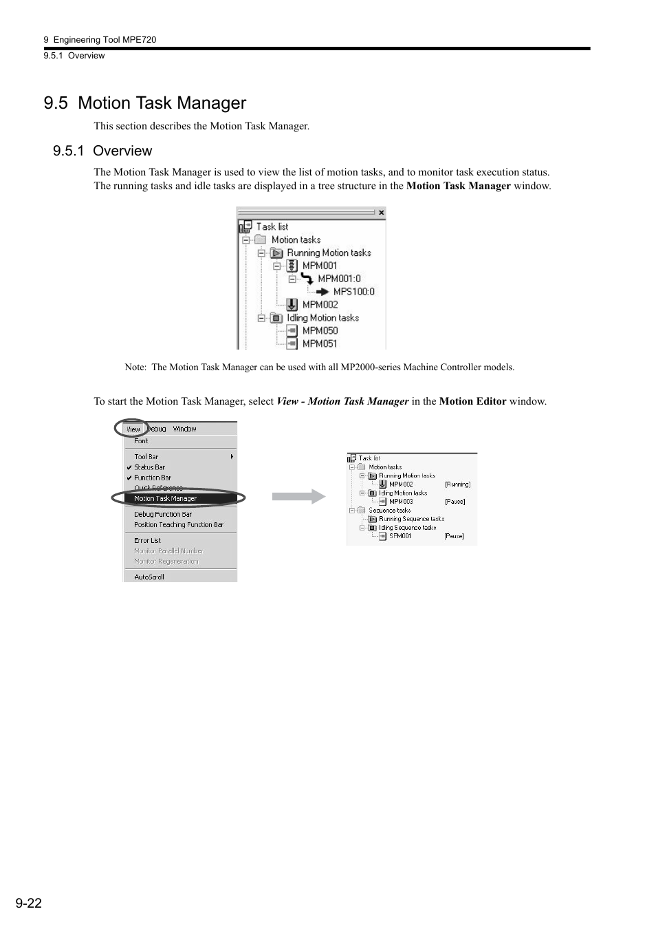 5 motion task manager, 1 overview | Yaskawa MP2000 Series: User's Manual for Motion Programming User Manual | Page 290 / 356